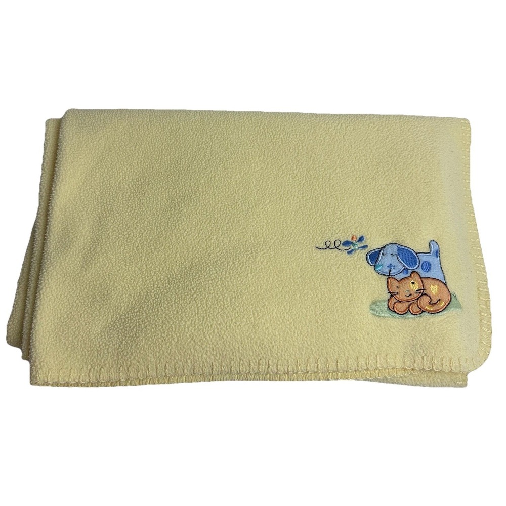Circo Baby Target Yellow Fleece Baby Blanket Blue Dog Orange Cat Lovey